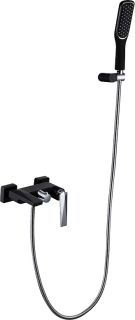 Смеситель для ванны Boheme Venturo чёрный/хром 373-B